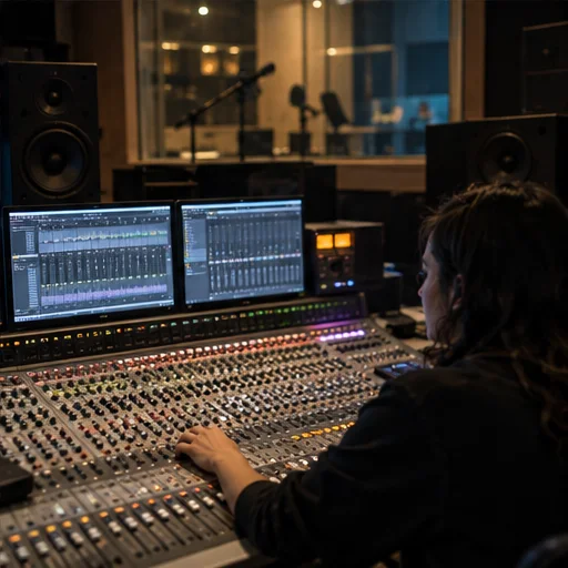 Audio production mixing desk