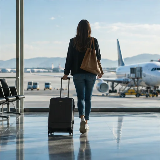 Traveler at airport