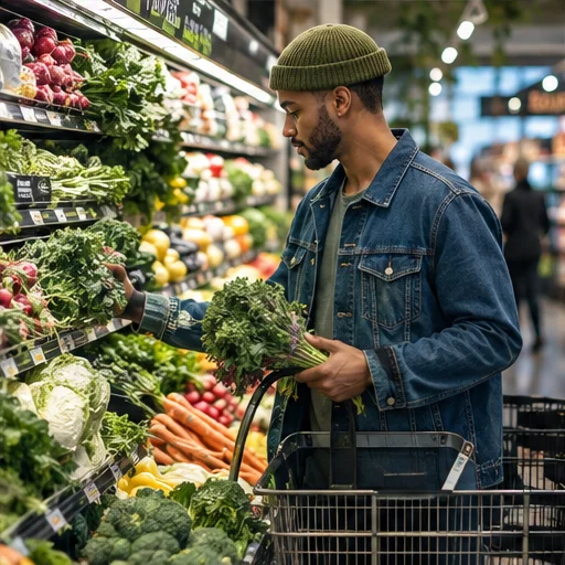 Grocery fresh produce aisle