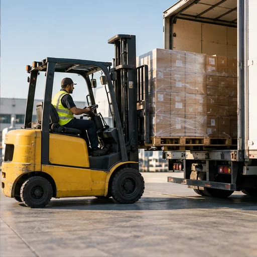 Supply Chain & Logistics environment behind a mobile application concept