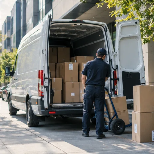 Delivery van loading